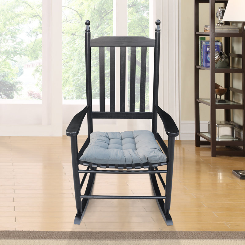 Chaise berçante en bois, Noir