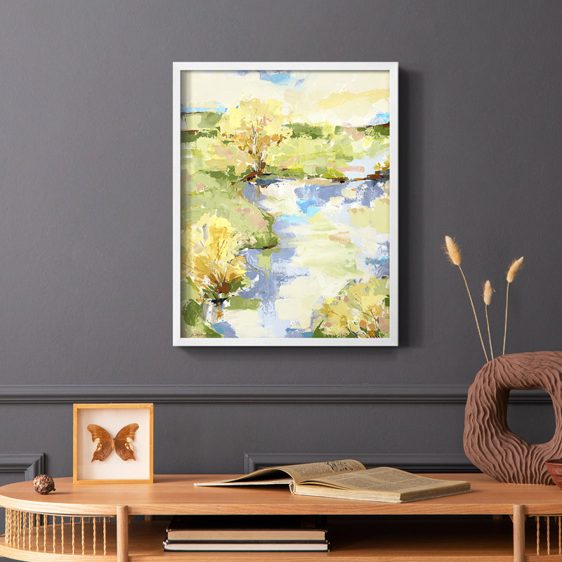 Airy I, reproduction encadrée - bois massif, H 28 po x l 22 po, Blanc