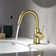 Circular Single Hole Bathroom Faucet with Drain Assembly