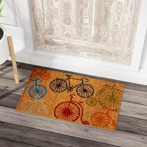 Blossom Bike Hooked Door Mat