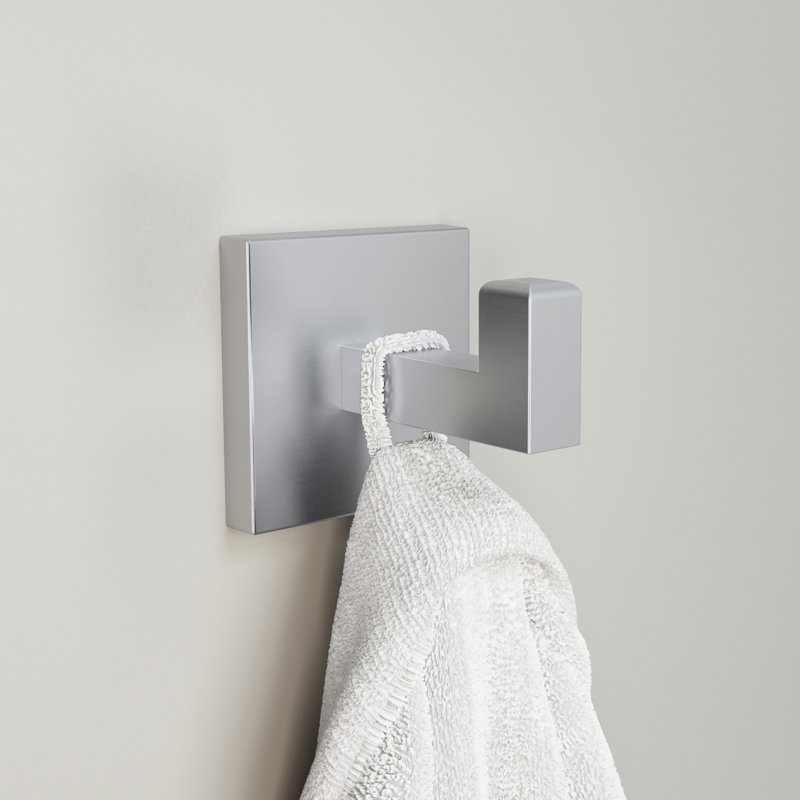 Crochet pour peignoir Skylight - Acier inoxydable 2-3 / 16 "x 2-3 / 16" - Crochet pour salle de bain contemporain pour serviettes et peignoirs