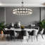 Large 48" 48 - Light Dimmable Wagon Wheel Chandelier Round Crystal Cup Style Pendant Fixture for Living Room High Ceilings Foyer Staircase