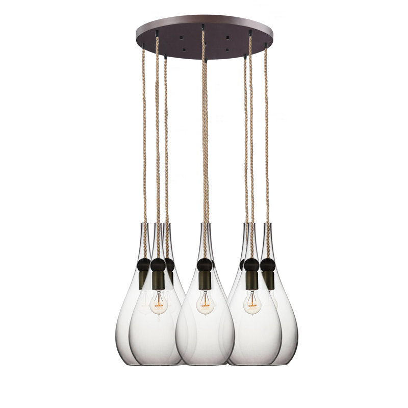 Lustre en forme de globe terrestre à 8 lumières Earth, Bronze, H 108 po x l 18 po x P 18 po