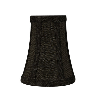 Abat-jour en tissu de style candélabre en cloche de 5 po (attache) noir