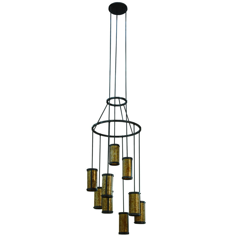 9 - Light Dimmable Tiered Chandelier