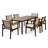 Brown Dining Table Ideal for Outdoor