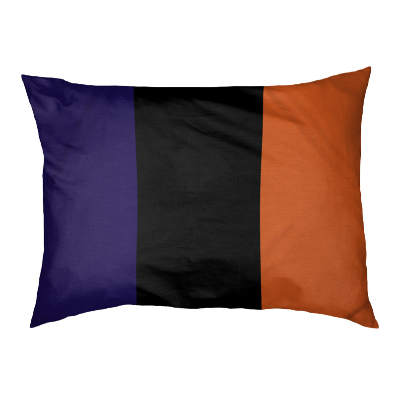 Coussin Atlanta, Moyen (l 28 po x P 18 po x H 9,5 po), Purple/Black/Orange