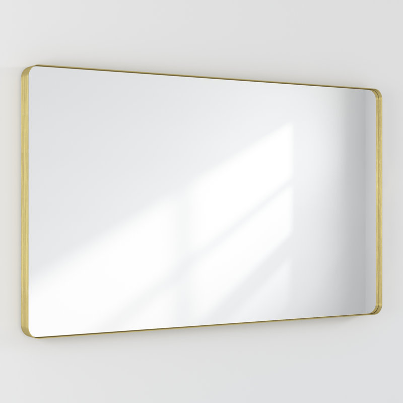 Miroir de salle de bain mural et d'angle Lesamuel, 24 po x 40 po, Doré