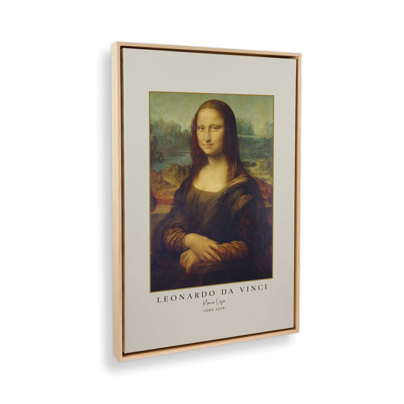 «Mona Lisa» par Leonardo Da Vinci, H 36,75 po x l 24,75 po, Érable américain