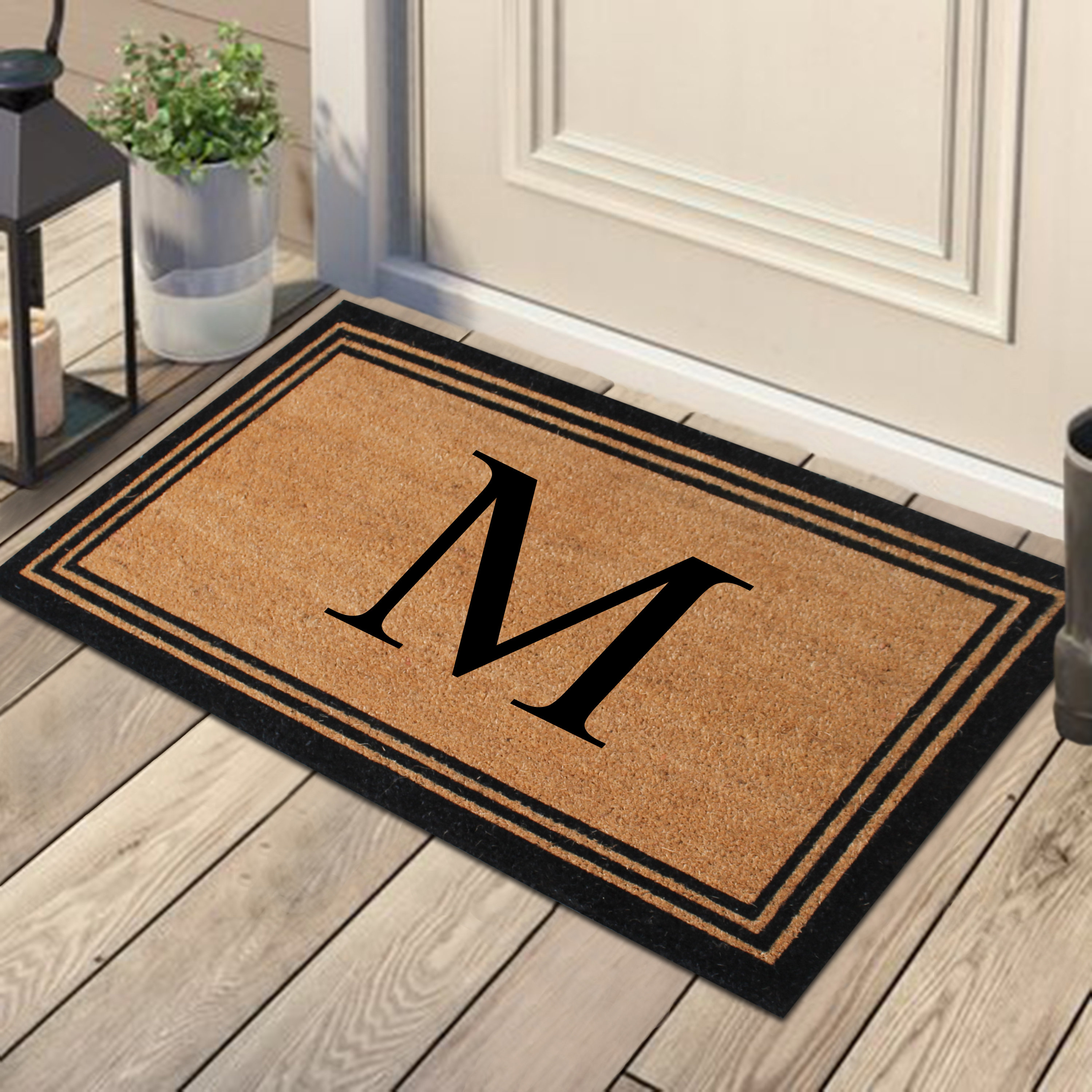 Winston Porter DeHond Pure Natural Coir Non-Slip Outdoor Door Mat ...