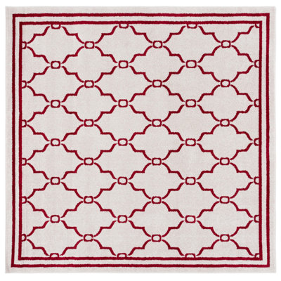 Tapis ivoire / rouge intérieur / extérieur Ario