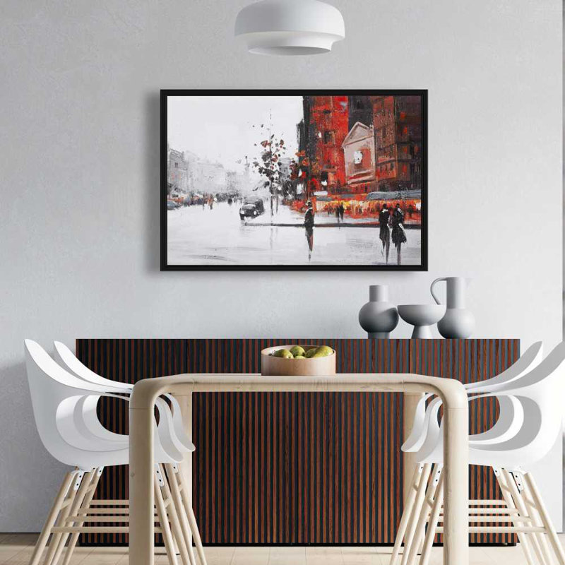 Scène de rue classique - Toile encadrée pour la décoration intérieure