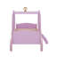Lit simple de style princesse avec couronne, lit plateforme voiture en bois avec escalier-398186267
