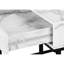 Bureau d'ordinateur, bureau personnel, ordinateur portable, tiroirs de rangement, L 48 po, bureau, stratifié aspect marbre blanc, métal noir, contemporain, moderne-543203040