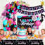 78 pièces de fournitures de fête musicale, ensemble de décorations de fête d'anniversaire musicale