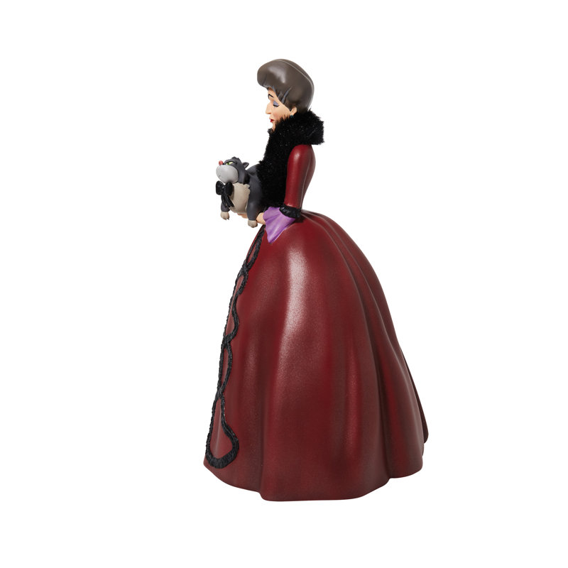 Lady Tremaine Rococo Style Resin Figurine with Faux-Fur Boa