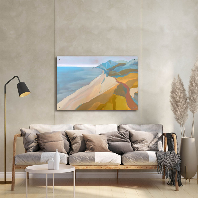 «Point Mugu» par Pete Oswald, art mural en verre acrylique, H 24 po x l 36 po x P 0,2 po