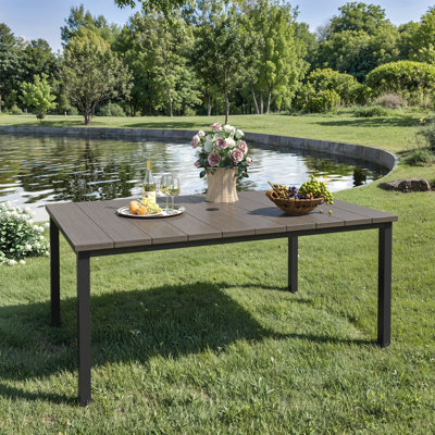 Table de salle à manger d'extérieur rectangulaire