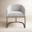 Chaise avec accoudoirs rembourrée en tissu Wiley-1884158483