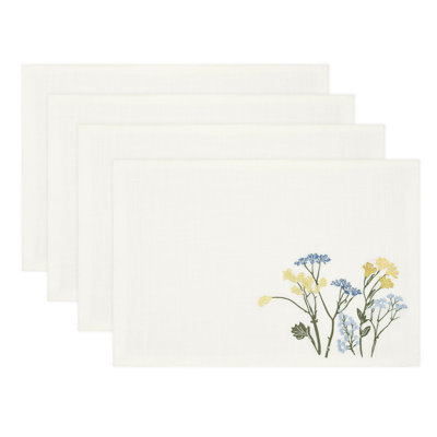 Ensemble de napperons 13 po x 19 po Lenox Wildflowers Border