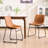 Anke Vegan Leather Dining Chairs, Brown-1017218200