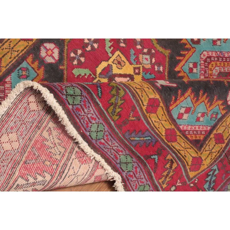 Tapis de couloir géométrique traditionnel 4x9