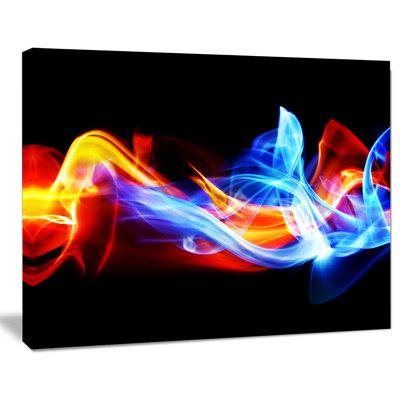 «Abstract Fire Ice», impression sur toile numérique - Feu et glace