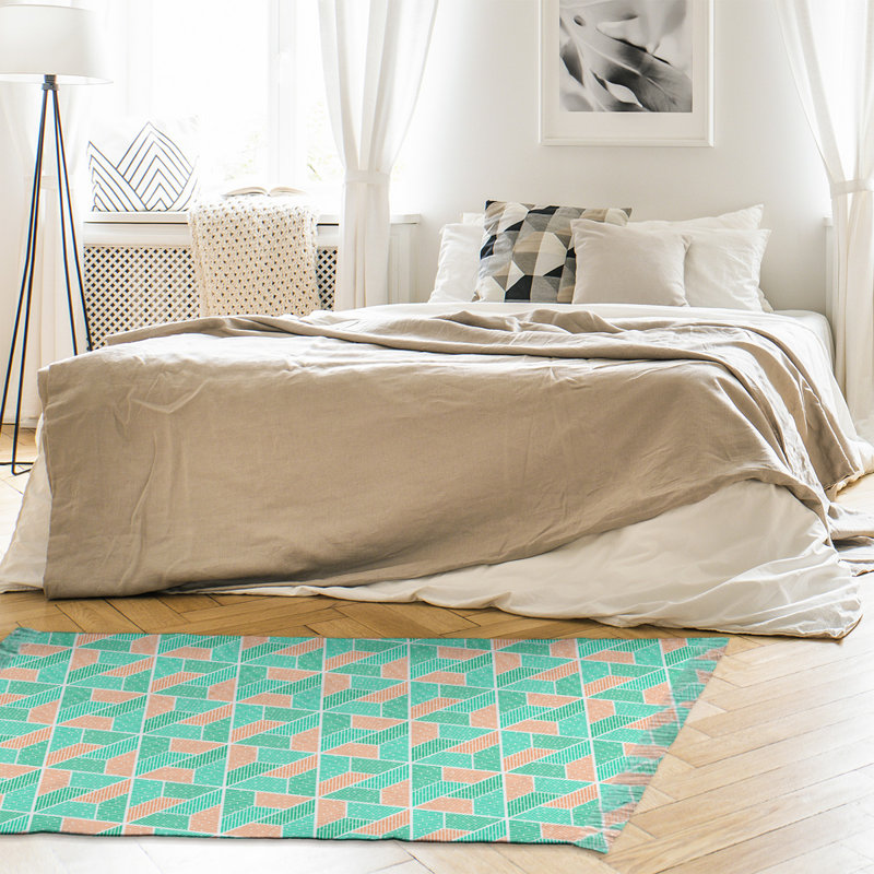 Tapis vert/orange trapèzes Mcguigan, Non