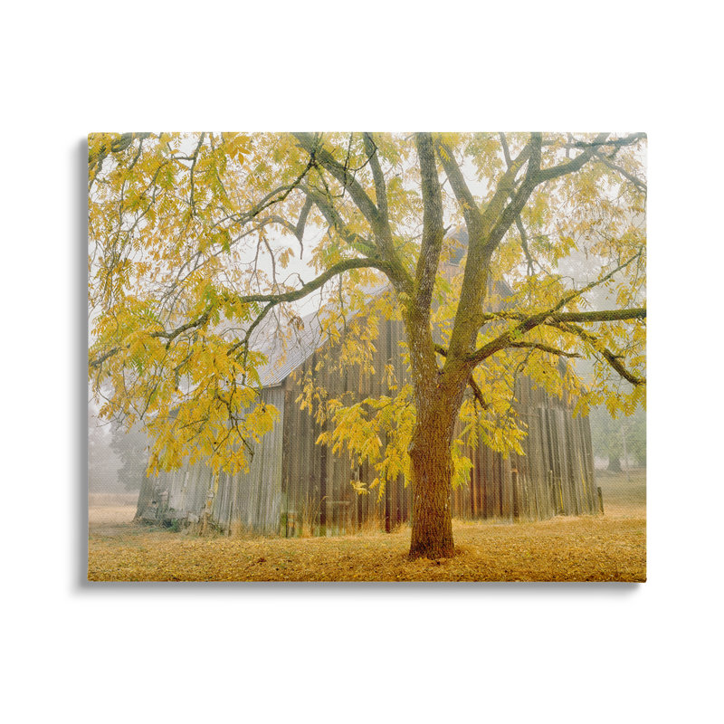 Rustic Cabin Autumn Foliage sur toile, H 24 po x l 30 po x P 1,5 po