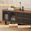 Meuble télé moderne en bois manufacturé noir-481878914