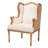 Alisson Upholstered Rattan and Bayur Wood Armchair