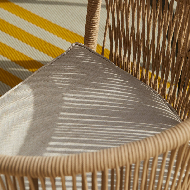 Fabiano Rectangular 8 - Person 235cm Long Dining Set with Cushions and Umbrella, 29.5" H x 92.5" W x 35.4" D, 8, Natural