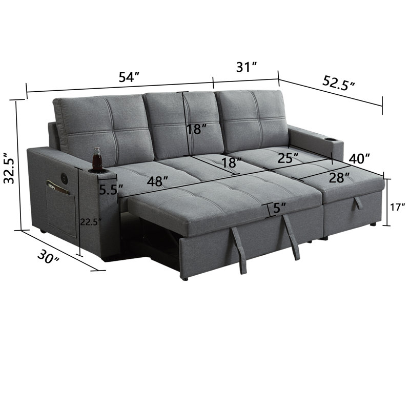 Alyea Upholstered Sectional, Gray Velvet