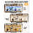 55'' Coffee Bar Cabinet, Sliding Barn Door Buffet Cabinet, 2-Tier Wine Rack,  Power Outlet, LED Light