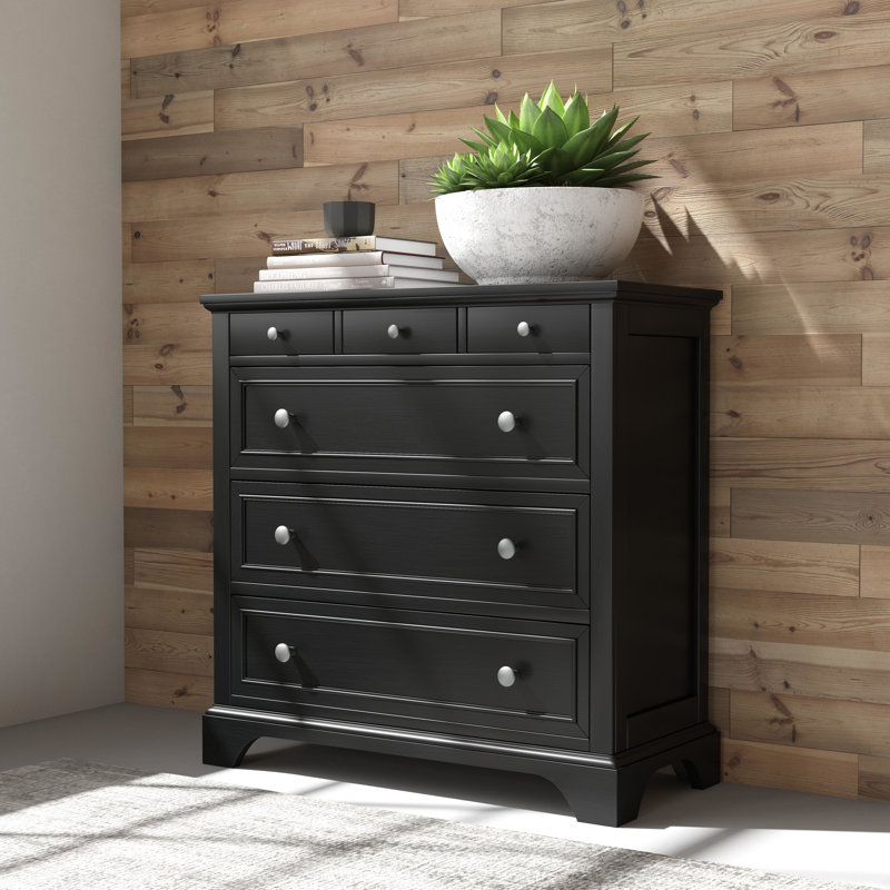 Mosqueda 36'' W 4 - Drawer Dresser, Ebony