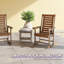 Chaises à haut dossier et chaises berçantes d'extérieur 2 pièces-123954181
