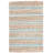 Ifeoluwakitan Natural Fiber Flat Weave Jute/Cotton Geometric Rug in Teal/Natural-310069923
