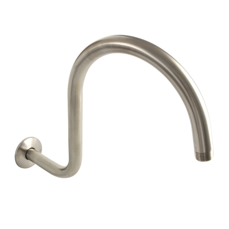 Restoration 14 Inch Shower Arm And Flange, Brushed Nickel