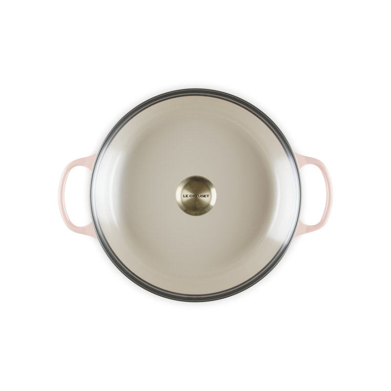 Le Creuset Enameled Cast Iron Signature Round Braiser With Glass Lid, 2.25 Qt., Olive, Peche