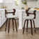 Swivel Upholstered Counter & Barstool With Wood Frame