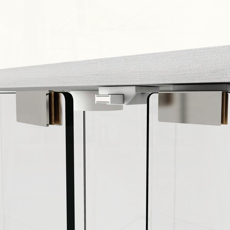 White Glass Display Cabinet with LED Lights