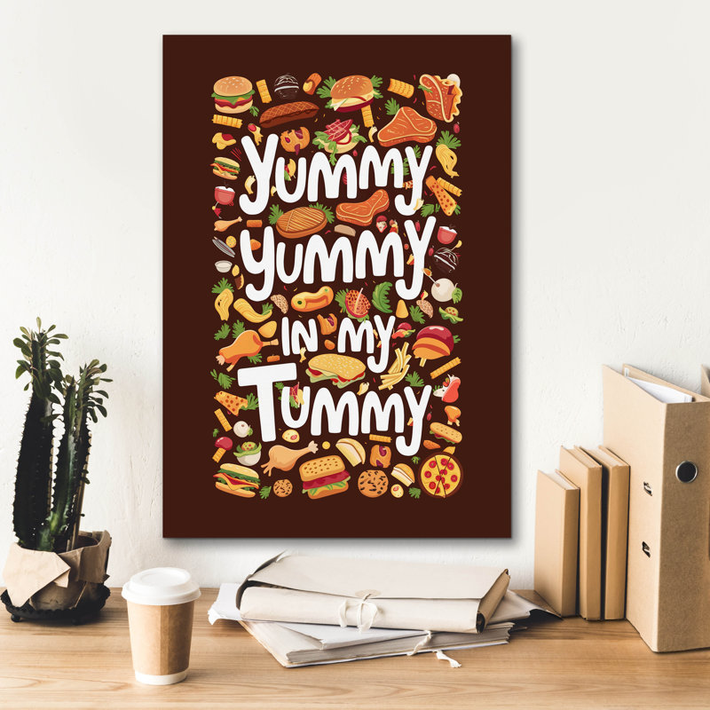 Art mural sur toile Winston Porter «Yummy Yummy In My Tummy» par Andreas Magnusson, H 26 po x l 18 po x P 0,75 po