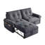 Canapé-lit convertible 2 en 1 multifonctionnel avec poches latérales, lit escamotable moderne en velours de 73 po pour salon de chambre à coucher de bureau-1784905385