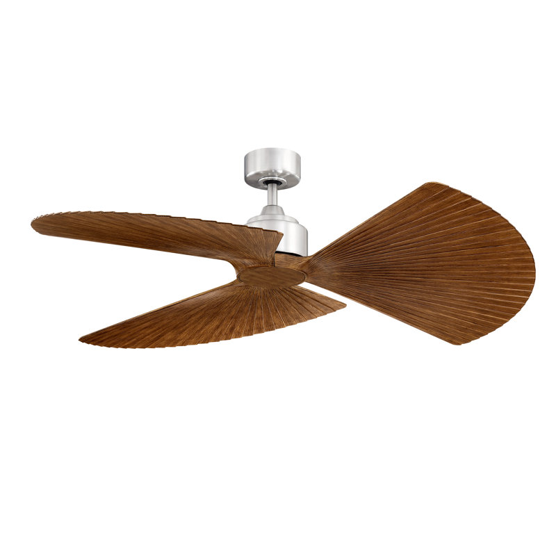 TriAire Custom 52 inch Indoor/Outdoor Pleated Ceiling Fan Blade Set of 3 - Koa, Koa