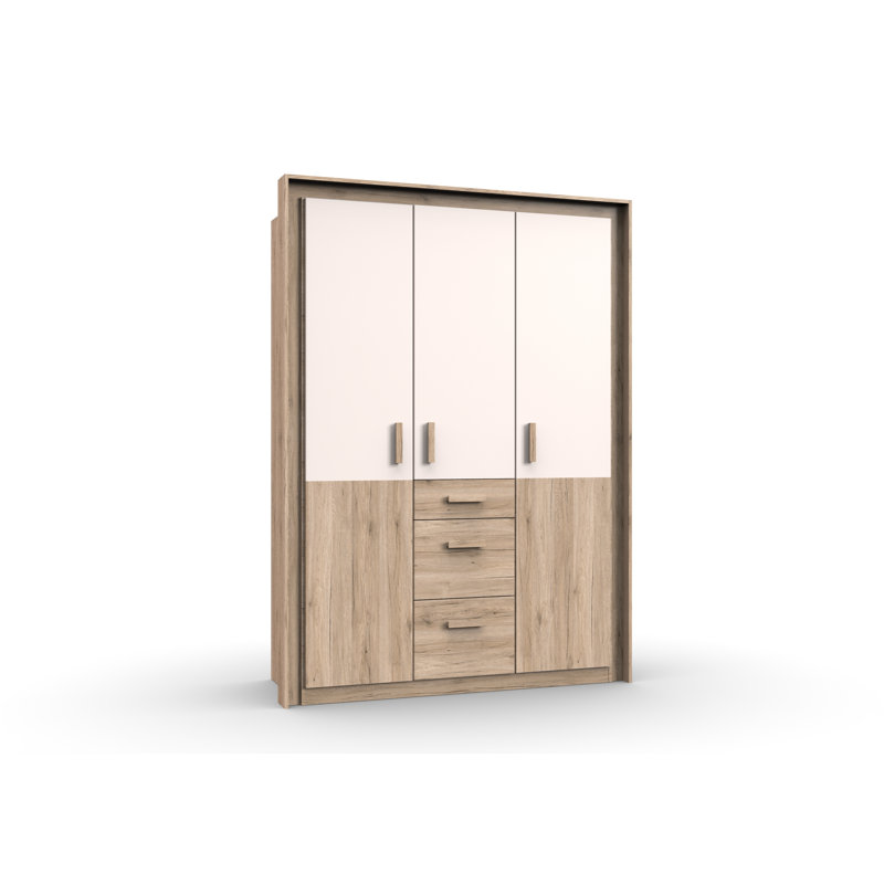 Kiruna 3 Door Wardrobe, White