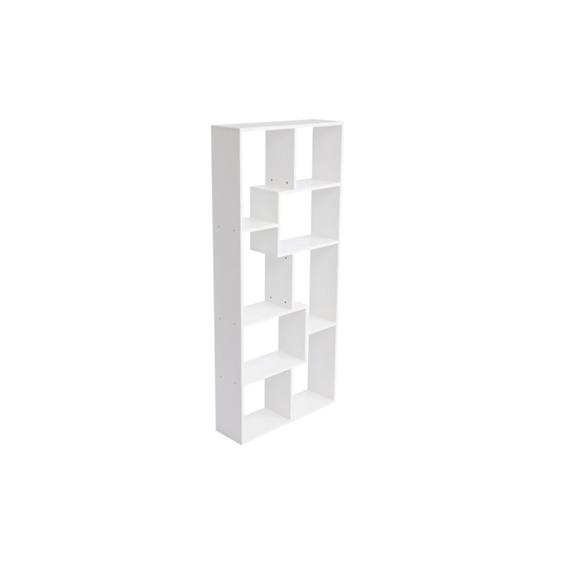 Bibliothèque de présentation asymétrique, 5 niveaux, Blanc