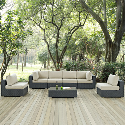 Ensemble modulaire d'extérieur 7 pièces Modway