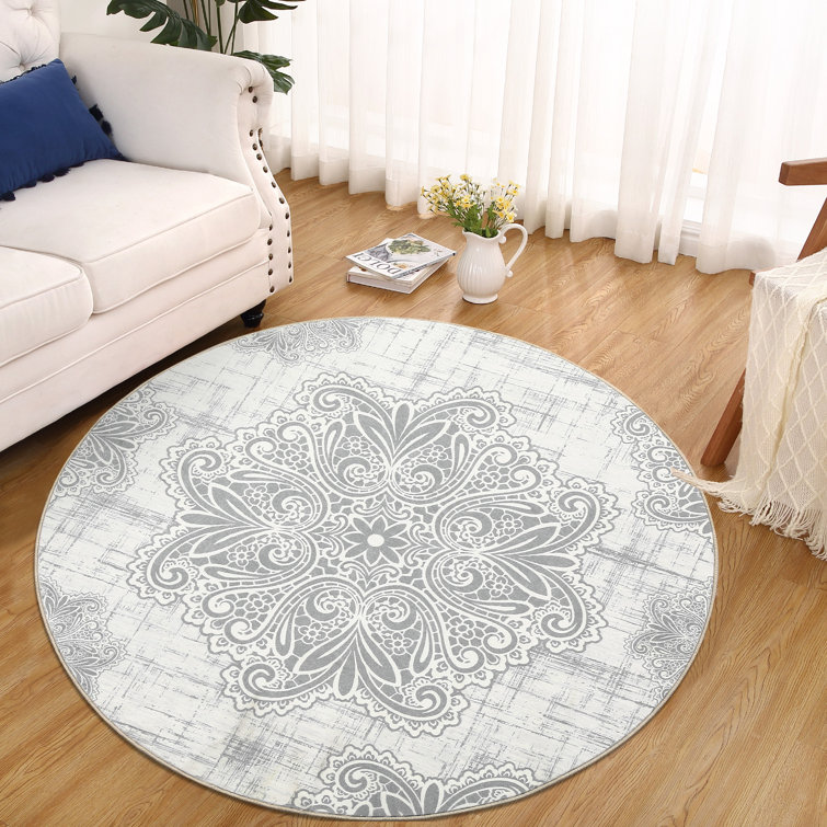 Sharmine Washable Floral Indoor Rug