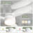 52" 3-Solid Wood Blade Smart Modern Flush Mount Ceiling Fan with Light, Remote, APP, Voice（White）-447404675