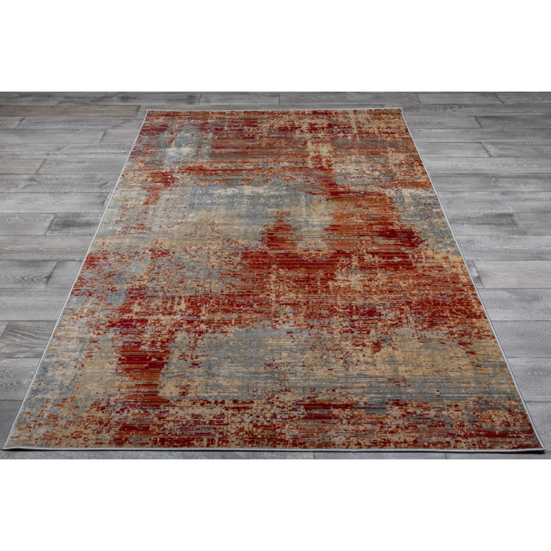 Abstract Indoor Rug, Rectangle 7'8" x 11'